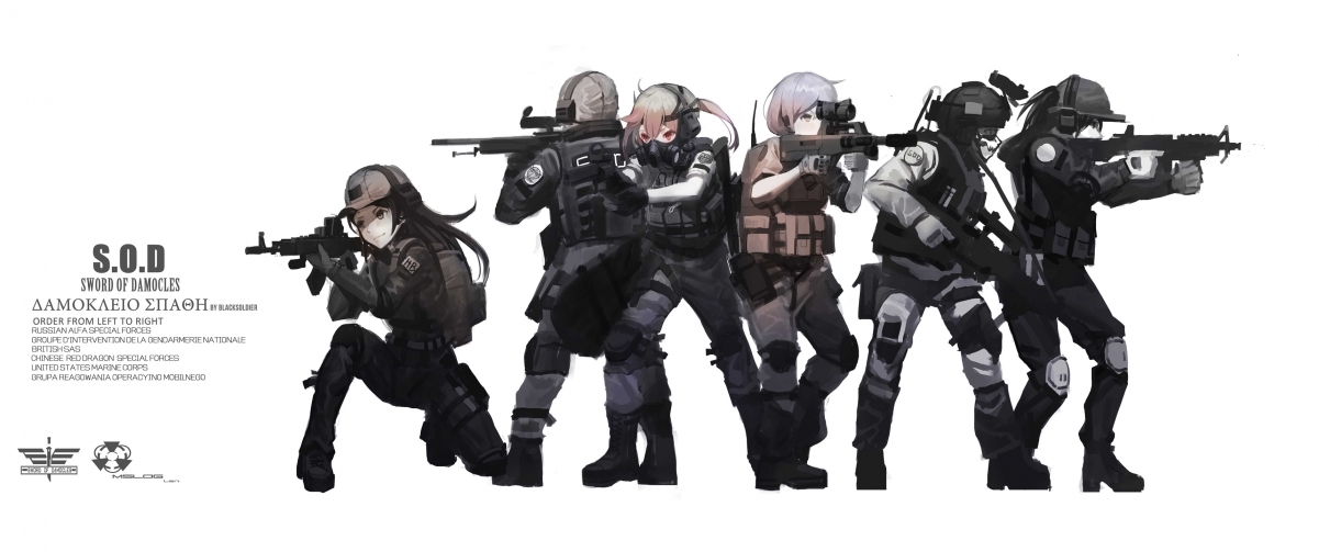 610 SOD 少女兵士特殊部队，精选4K动漫壁纸，高清3440x1440，免费下载