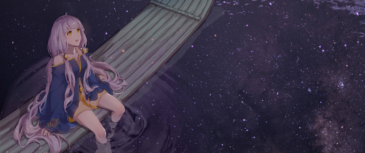星尘游星空，绝美4K动漫壁纸，3440x1440高清下载