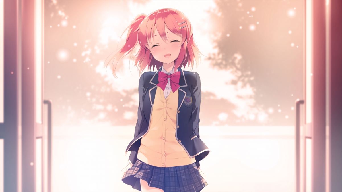 可爱校服女生，精选4K动漫壁纸，高清3840x2160大图，一键下载！
