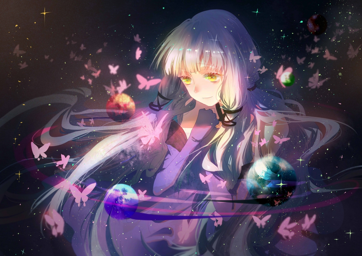 唯美星尘动漫少女，精选4K高清壁纸，3507x2480超清分辨率，一键下载