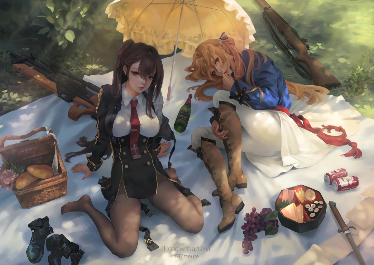 野餐时光，女孩前线精选4K动漫壁纸，超清画质4096x2903，一键下载