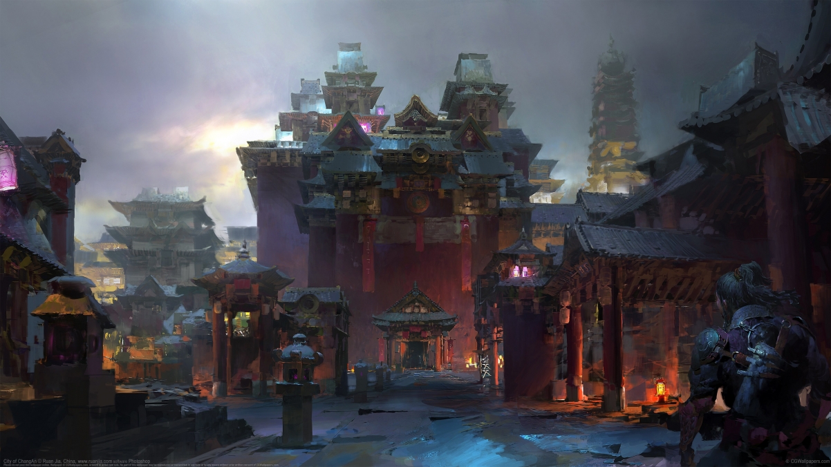长安手绘插画，绝美4K动漫壁纸，高清3840x2160，一键下载