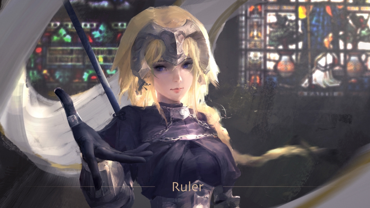 圣女贞德Fate命运Ruler，超清4K动漫壁纸，3840x2160分辨率，精美高清图片下载