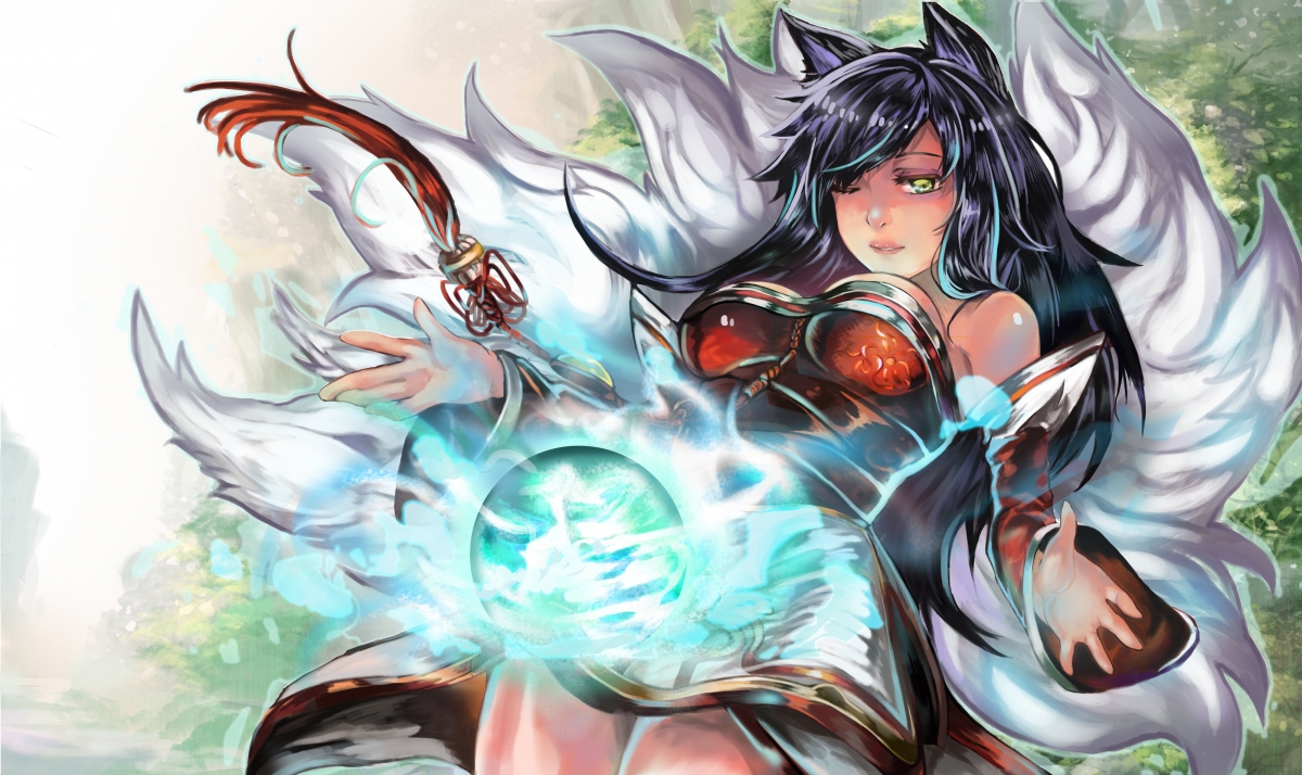 英雄联盟，绝美阿狸原画4K壁纸，超清4000x2379游戏图片，一键下载！