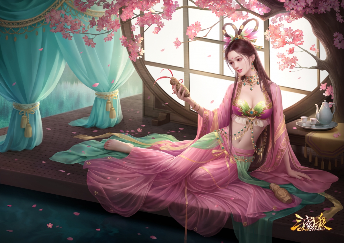 三国杀SP貂蝉，绝美玉脂牵芯4K高清壁纸，惊艳画质4000x2828，免费下载！