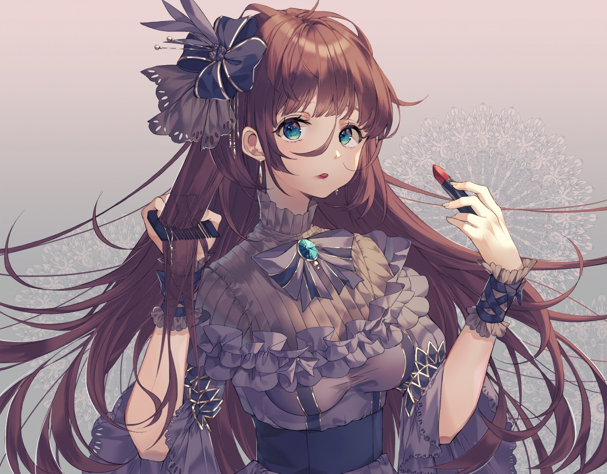 动漫少女口红绝美4K壁纸，超清画质，精选高清4000x3126图片，一键下载