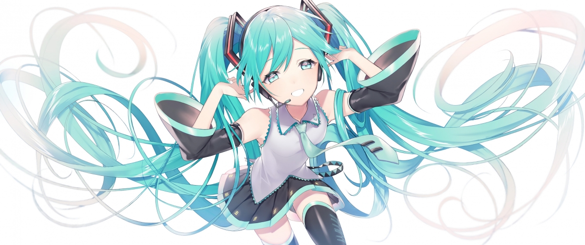 高清初音4K动漫壁纸，3440x1440带鱼屏版，唯美可爱，一键下载！