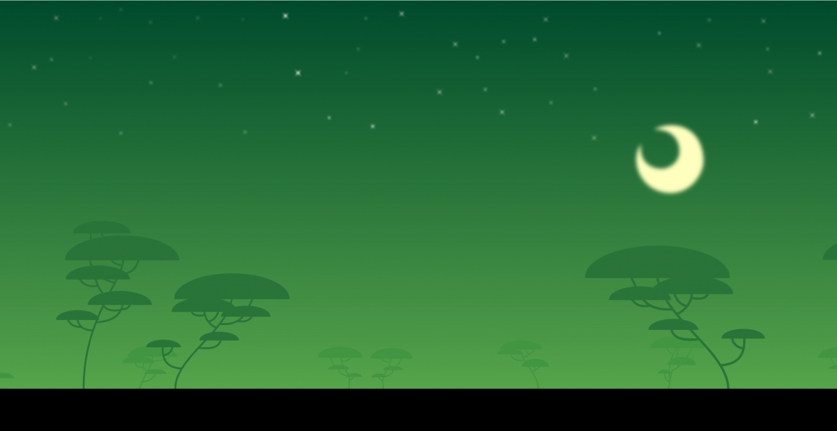 月亮星辰伴树影，简约风光4K壁纸，超清画质4200x2160，一键下载