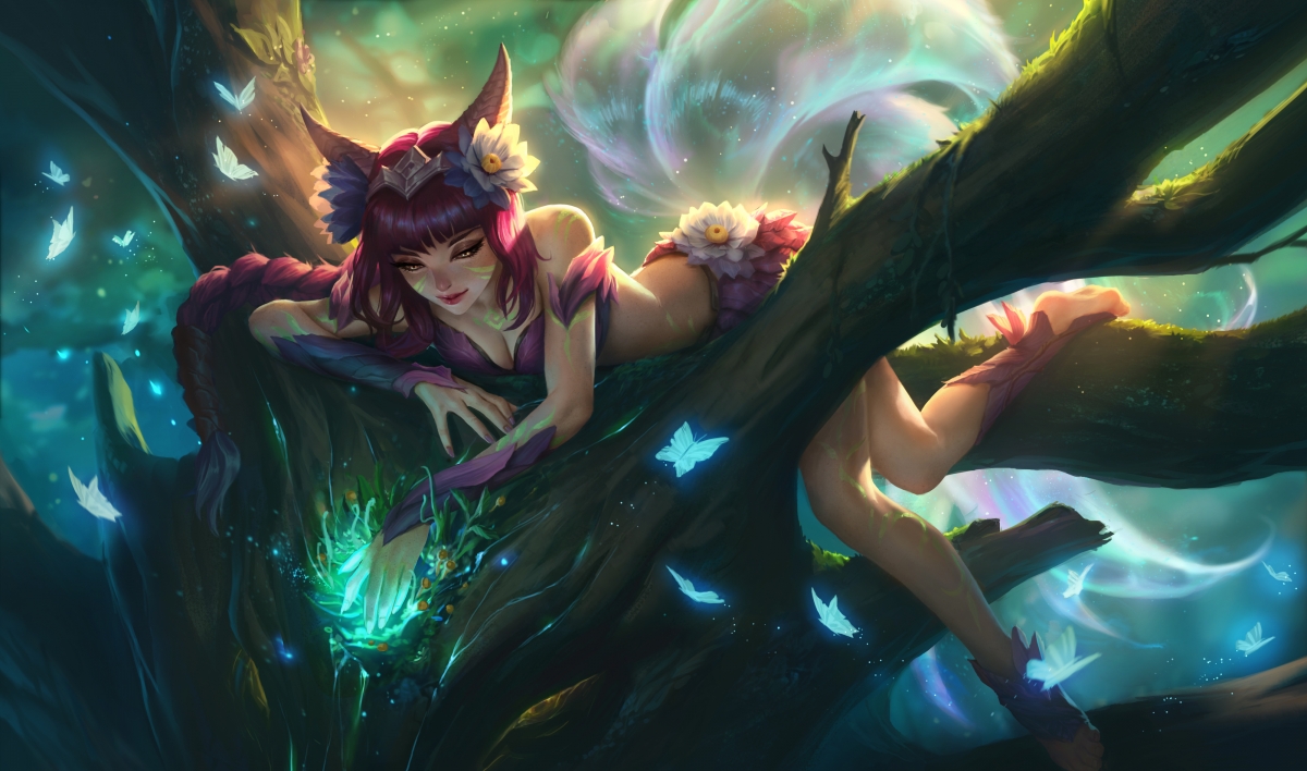 英雄联盟LOL，九尾妖狐阿狸永恒之森主题，绝美4K高清壁纸，超清画质4000x2360，一键下载！