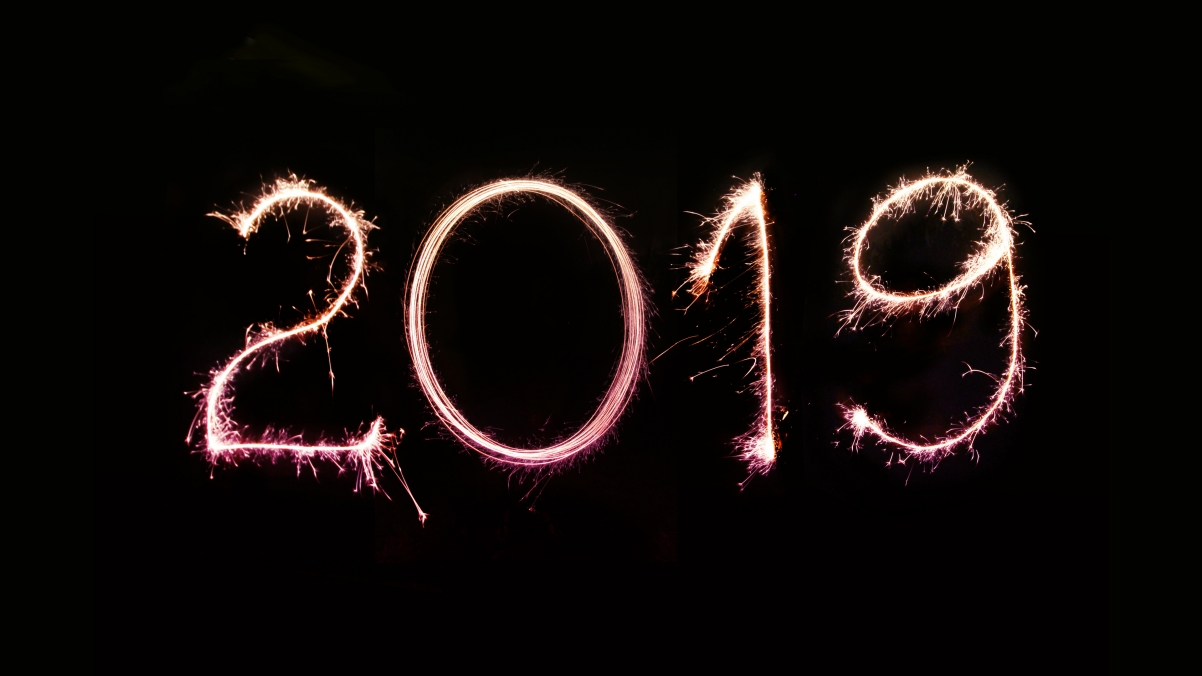 2019绝美数字烟火，超高清4K壁纸，3840x2160大图，免费下载！