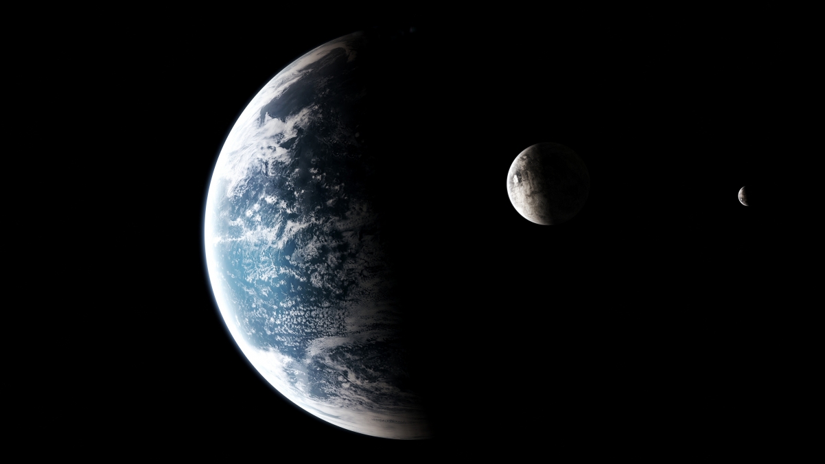 月亮星球绝美4K风景壁纸，高清3840x2160分辨率，免费下载！