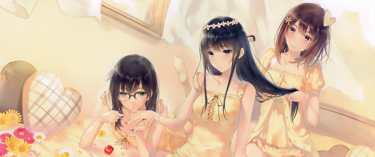 高清女生动漫壁纸，3440x1440 4K分辨率，精选美图，一键下载