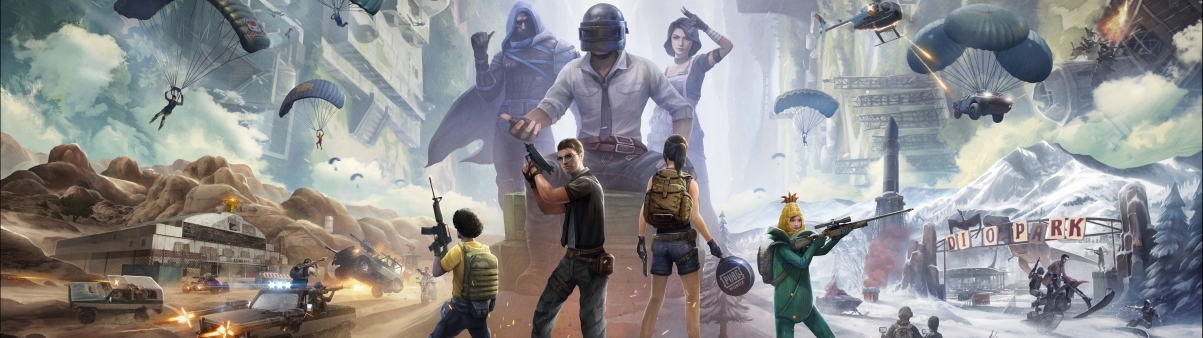 PUBG和平精英双屏4K壁纸，5120x1440超清吃鸡游戏图片，一键下载