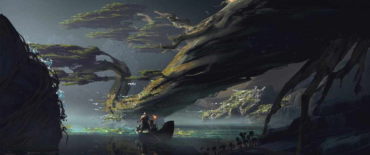 战神God of War 2017 4K超高清壁纸，3440x1440游戏风景美图下载