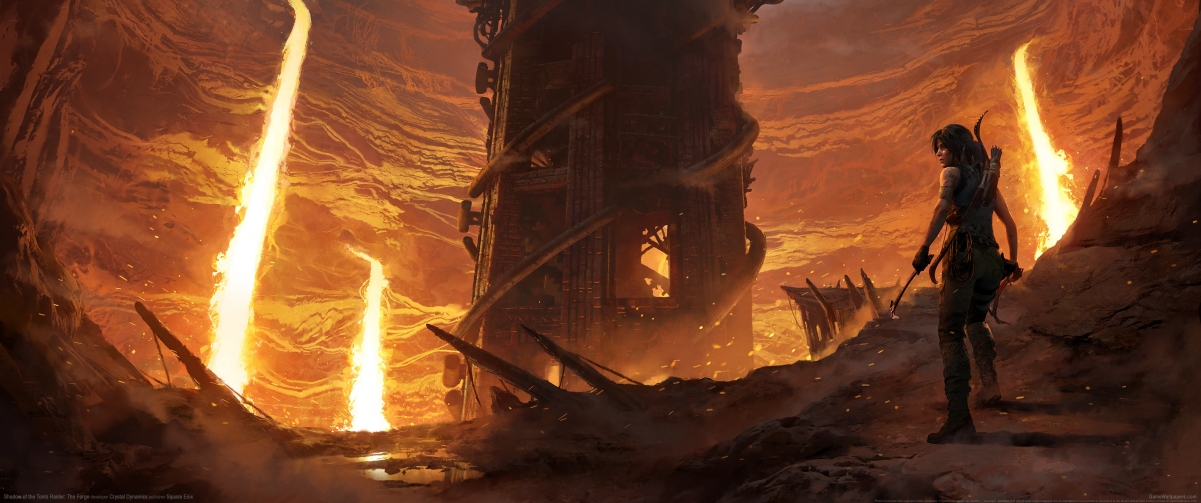 古墓丽影:暗影超高清4K壁纸，3440x1440带鱼屏专属，游戏图片精选，免费下载