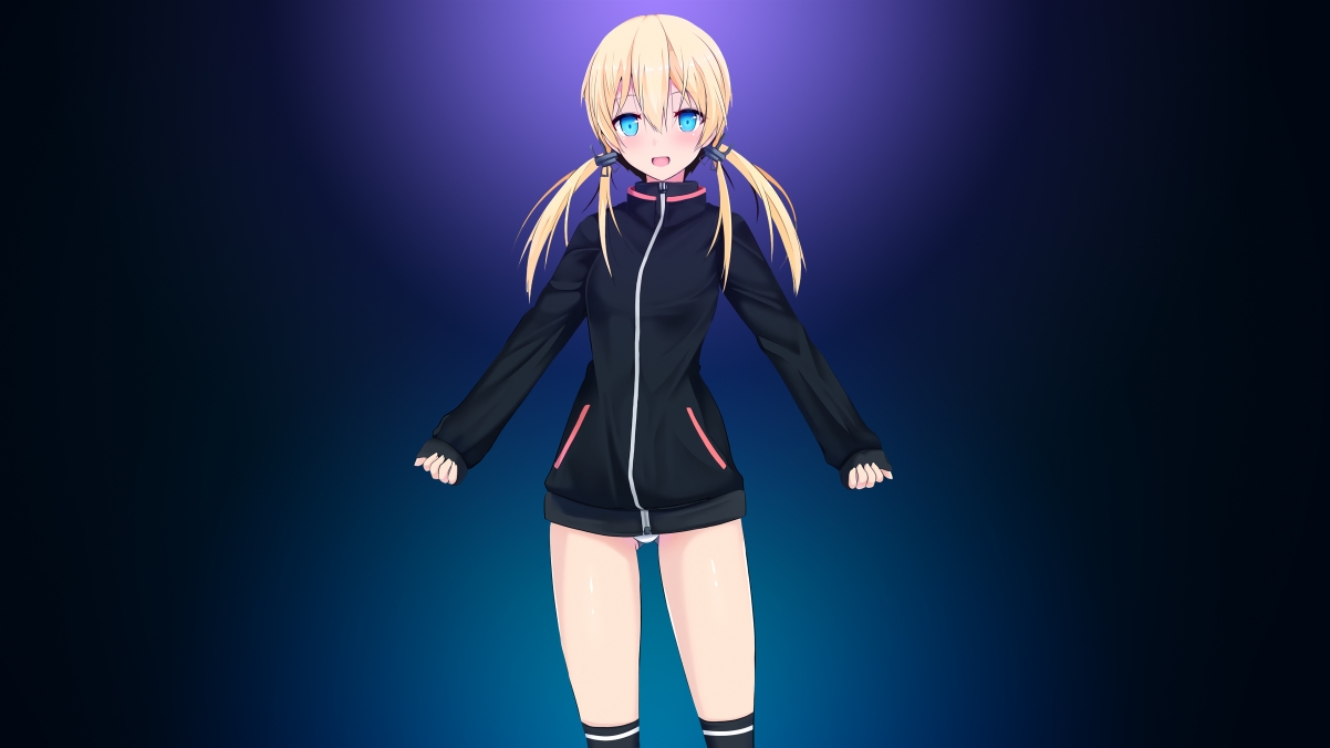 Moe Ascension蓝眸马尾女孩精选4K动漫壁纸，高清3840x2160，一键下载！