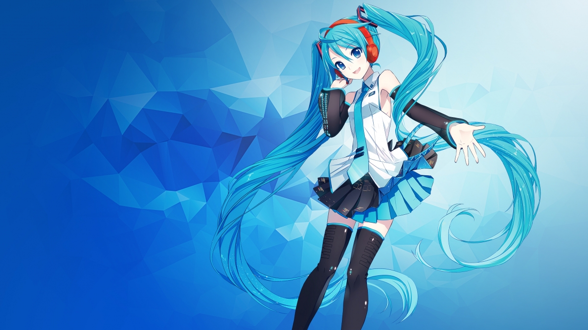 初音未来长发美女4K动漫壁纸，超清3840x2160，精选美图等你下载！