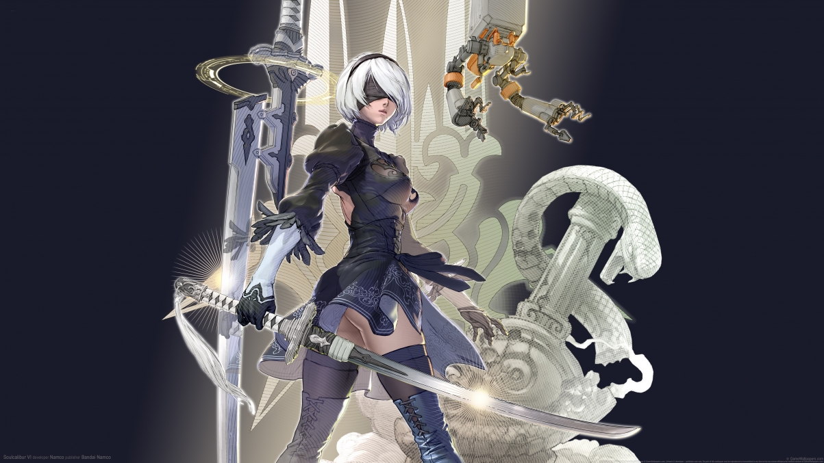 尼尔2B《灵魂力量6》超清壁纸，5K游戏图片，5120x2880分辨率，一键下载！