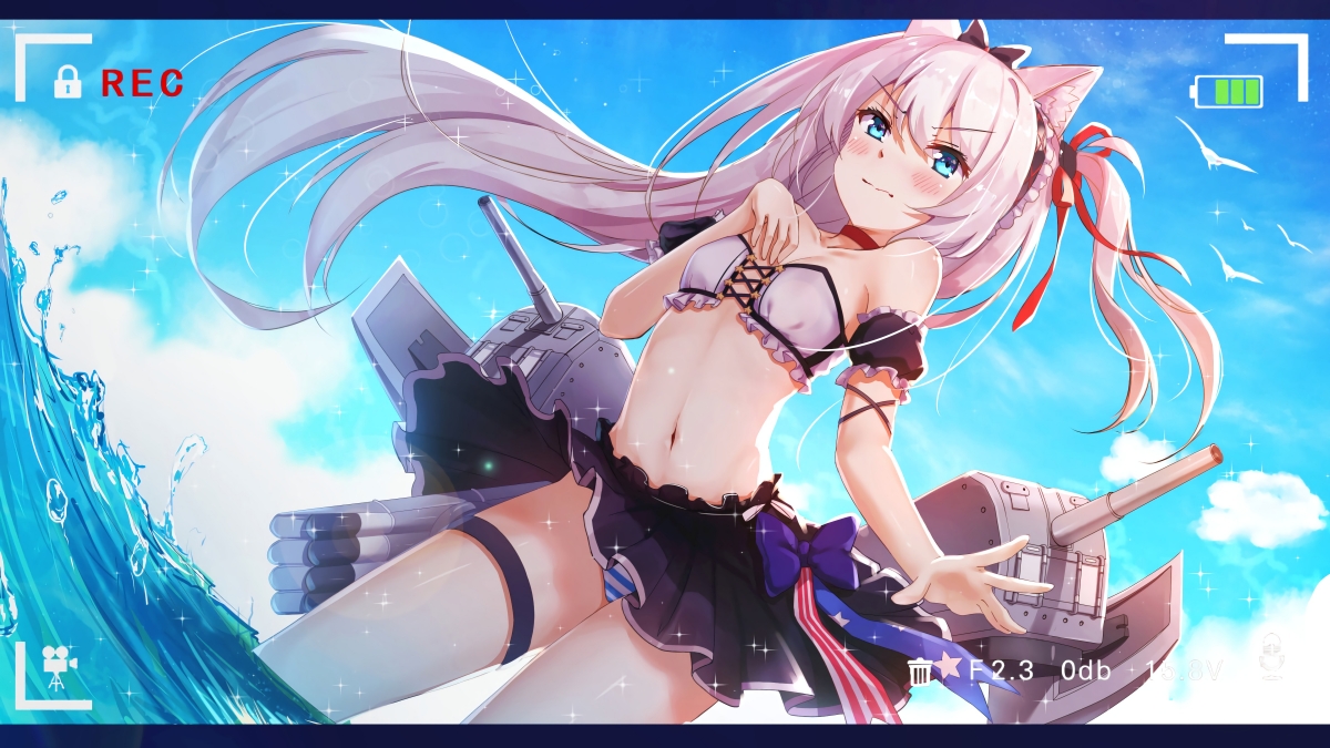 绝美比基尼动漫少女，4K超清相机摄影壁纸，高清4800x2700下载