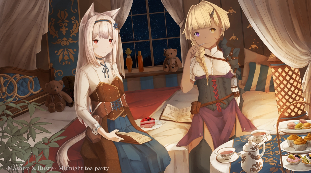 夜半茶会，绝美4K动漫壁纸，高清大图4198x2334，一键下载