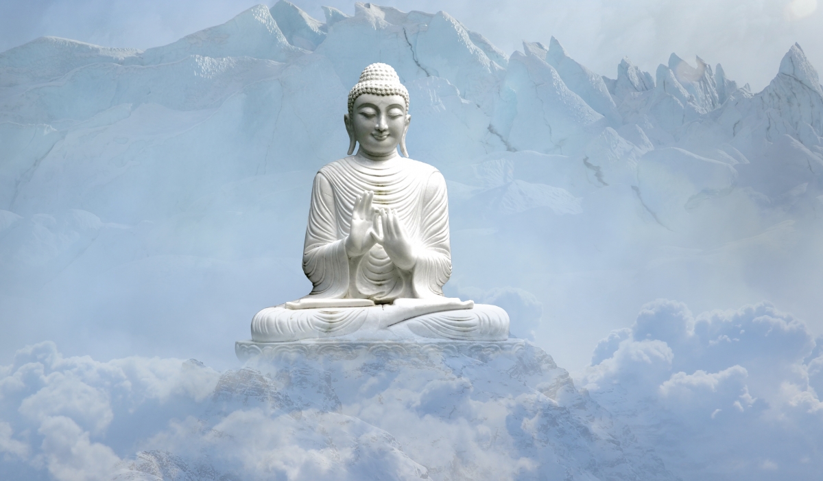 天空雪域之旅，佛像雕像宗教信仰，灵性4K高清壁纸，震撼心灵之美