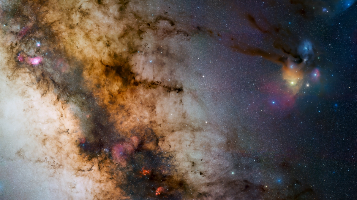 银河星云星空美景，超高清4K桌面壁纸，3840x2160分辨率，一键下载！