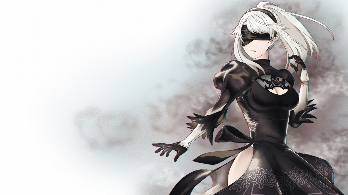 NieR: Automata 4K超清壁纸 - 尼尔机械纪元2B角色精选，3840x2160高清下载