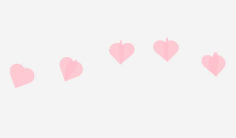css3悬浮的爱心动画特效