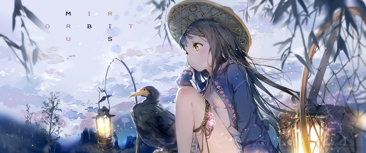 江南少女烧酒美图，4K动漫壁纸高清下载，3440x1440分辨率