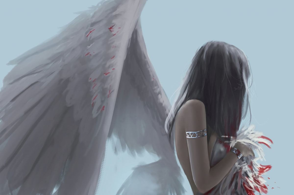 唯美天使插画，4K超清动漫壁纸，4000x2663高清下载
