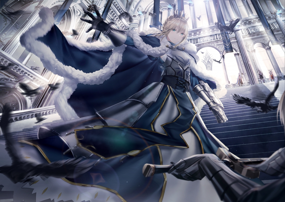 Fate Saber阿尔托利亚4K超高清动漫壁纸，精美4000x2828大图下载