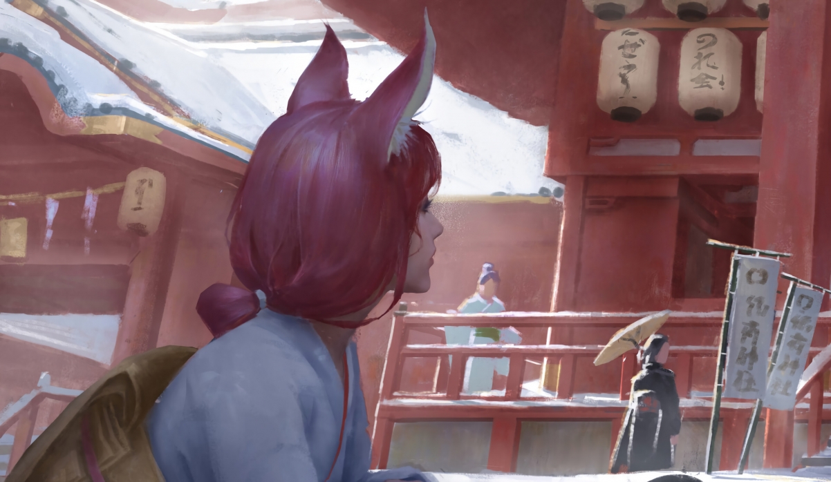 侧颜和服美女惊艳亮相，超高清4K动漫壁纸，3840x2230分辨率，一键下载！