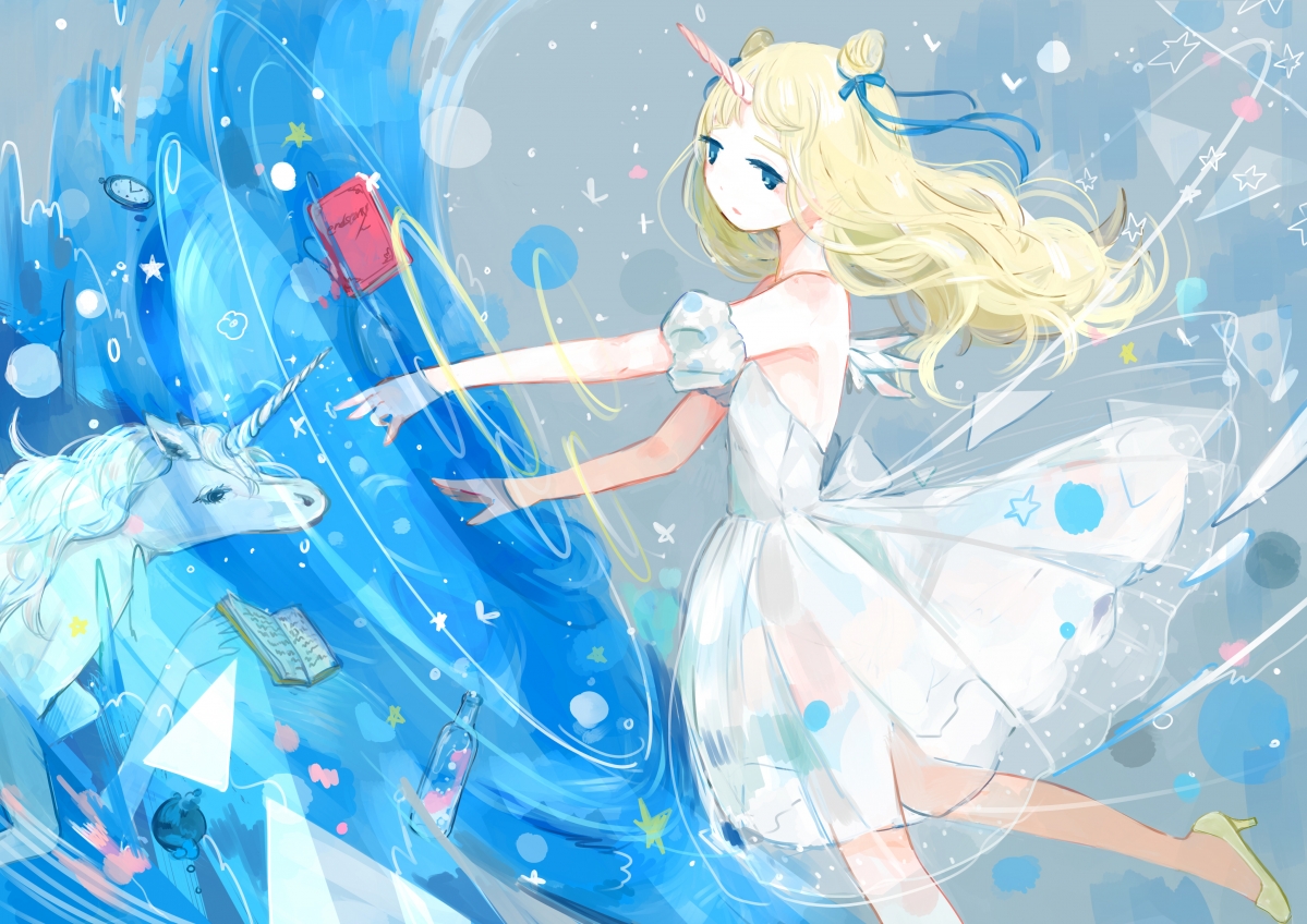 独角兽魔法少女小圆，绝美4K壁纸，高清大图下载，尺寸4092x2893