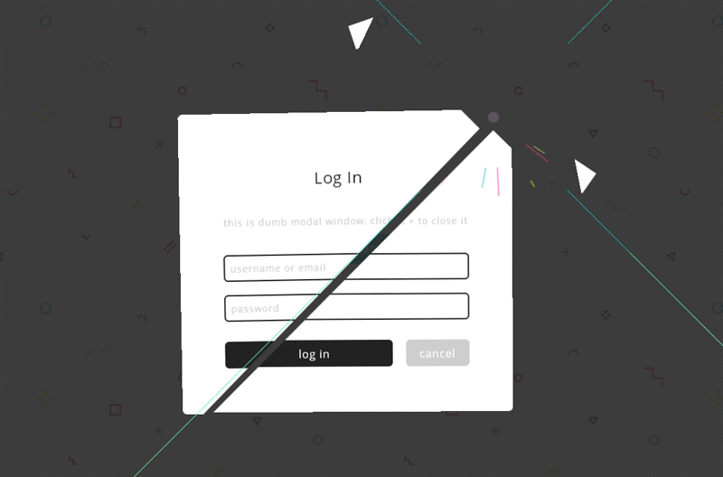 html5关闭表单窗口酷炫撕开动画特效
