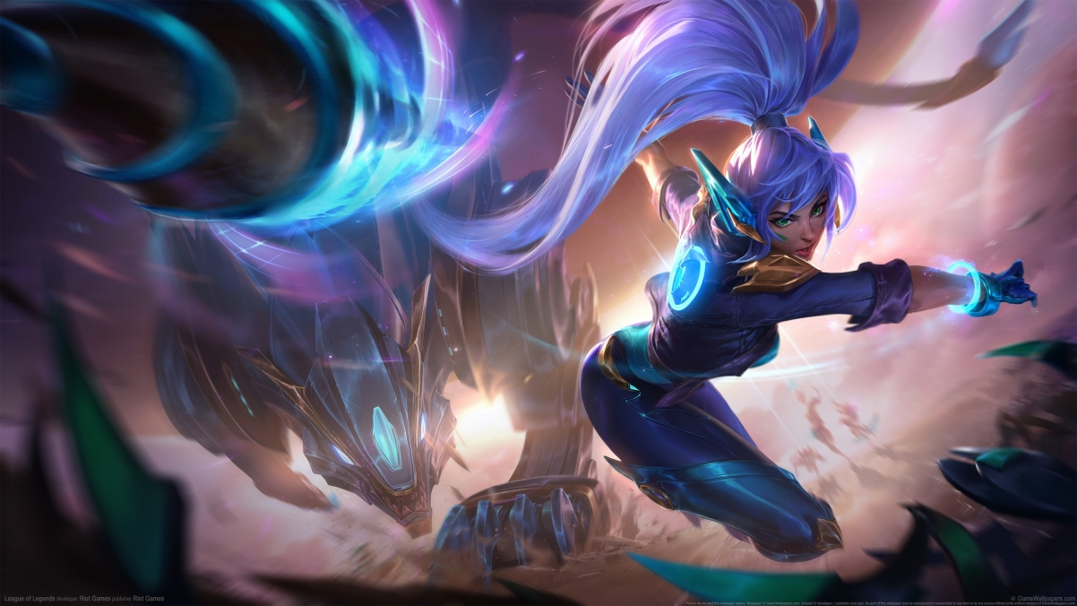 LOL奈德丽银河魔装机神4K超清壁纸，3840x2160分辨率，免费下载
