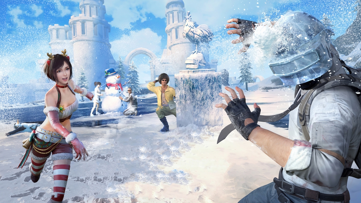 绝地求生PUBG，冬日雪仗，高清4K壁纸下载，吃鸡战场雪景美图
