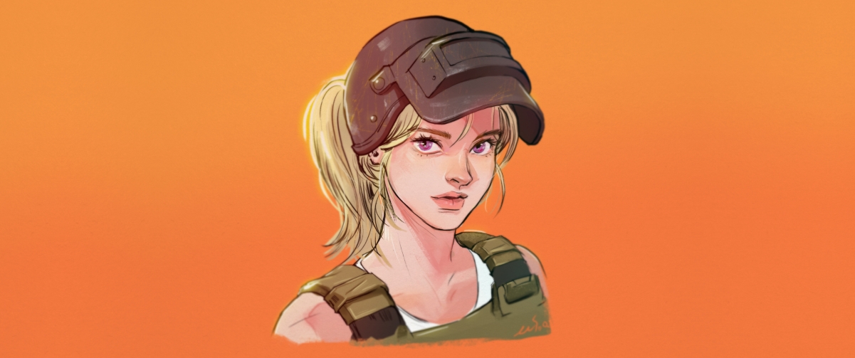 绝地求生PUBG，高清4K游戏壁纸，Lv3头盔与护甲精美展示