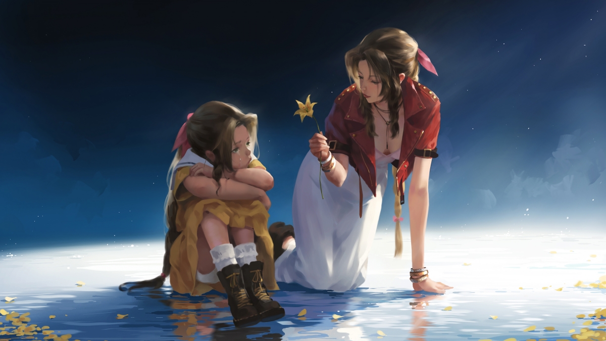 艾瑞丝女孩唯美花卉插图，高清4K动漫壁纸，4000x2250分辨率，免费下载