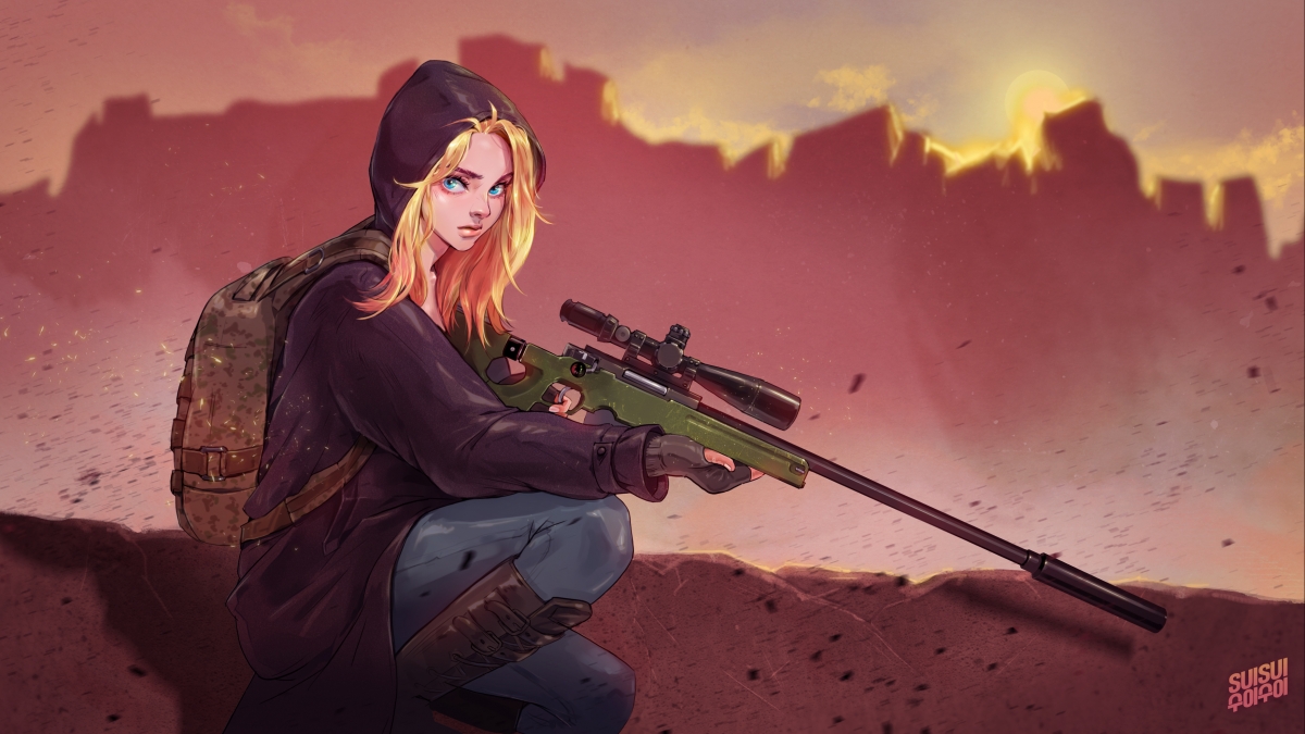 绝地求生PUBG插画壁纸，超清4K动漫风格，3691x2077高清大图，一键下载