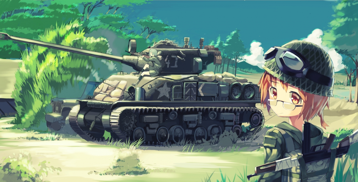 坦克少女绝美4K动漫壁纸，超清画质，4820x2457分辨率，一键下载！
