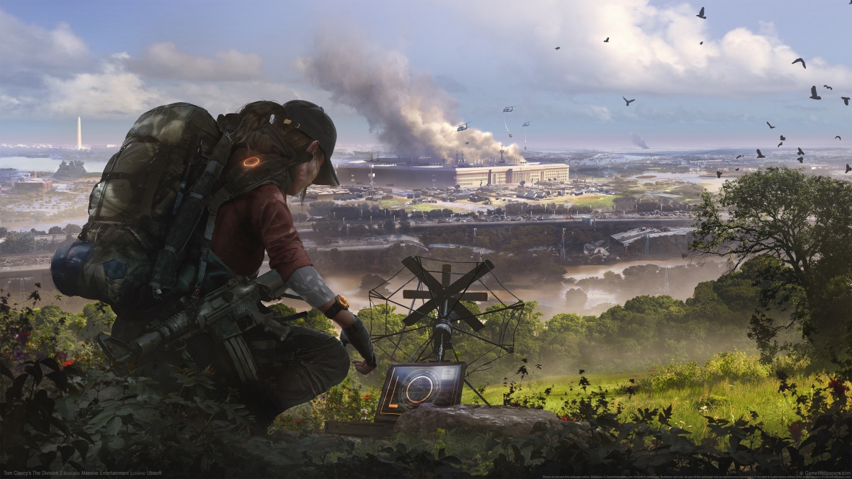 全境封锁2原画4K超清壁纸，Tom Clancys The Division 2游戏高清图片，3840x2160分辨率免费下载