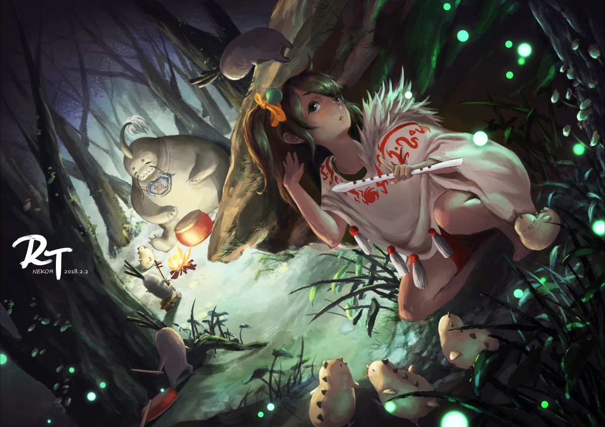 妖曲插画壁纸，4K高清动漫美图，4209x2976分辨率，一键下载