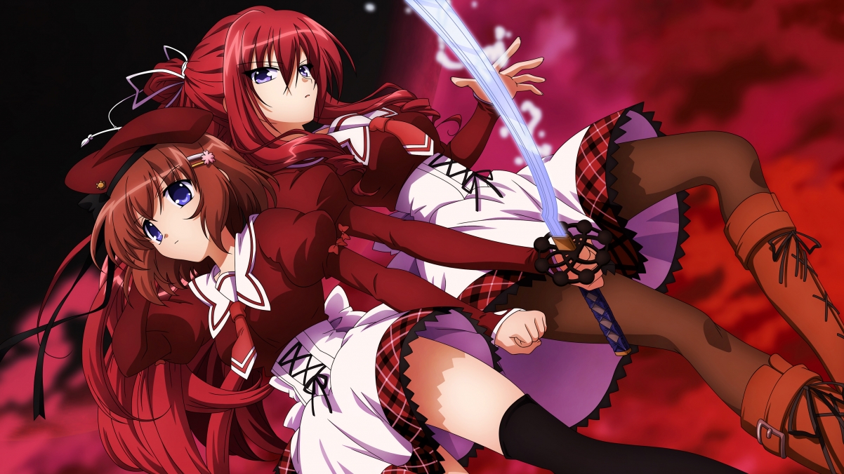 Red Night双女主4K超清壁纸，动漫美图3840x2160分辨率，免费下载