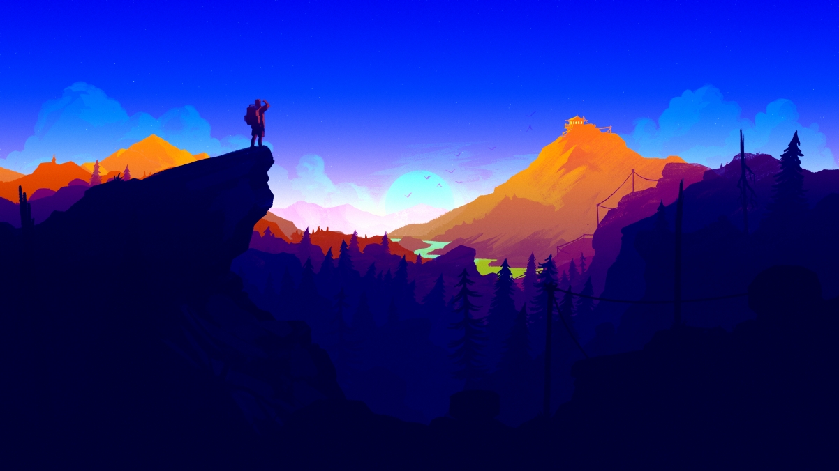 火人游戏高清壁纸，4K超清3840x2160分辨率，Firewatch Mod v2专属版，一键下载