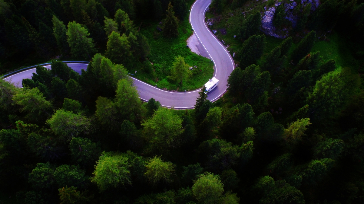 阿尔卑斯山森林松景路径，绝美4K高清风景壁纸3840x2160免费下载