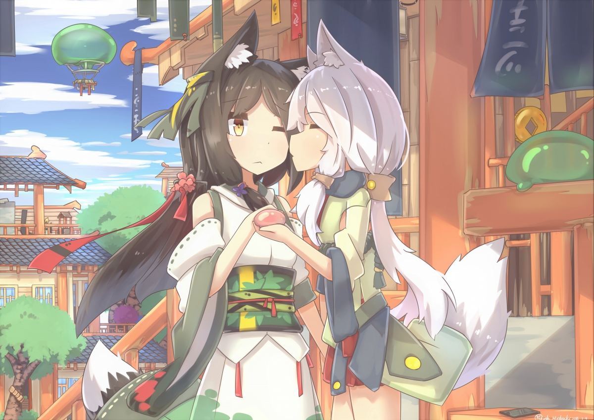 姆东神社精美插画壁纸，超清4K动漫美图，3508x2480高分辨率，免费下载