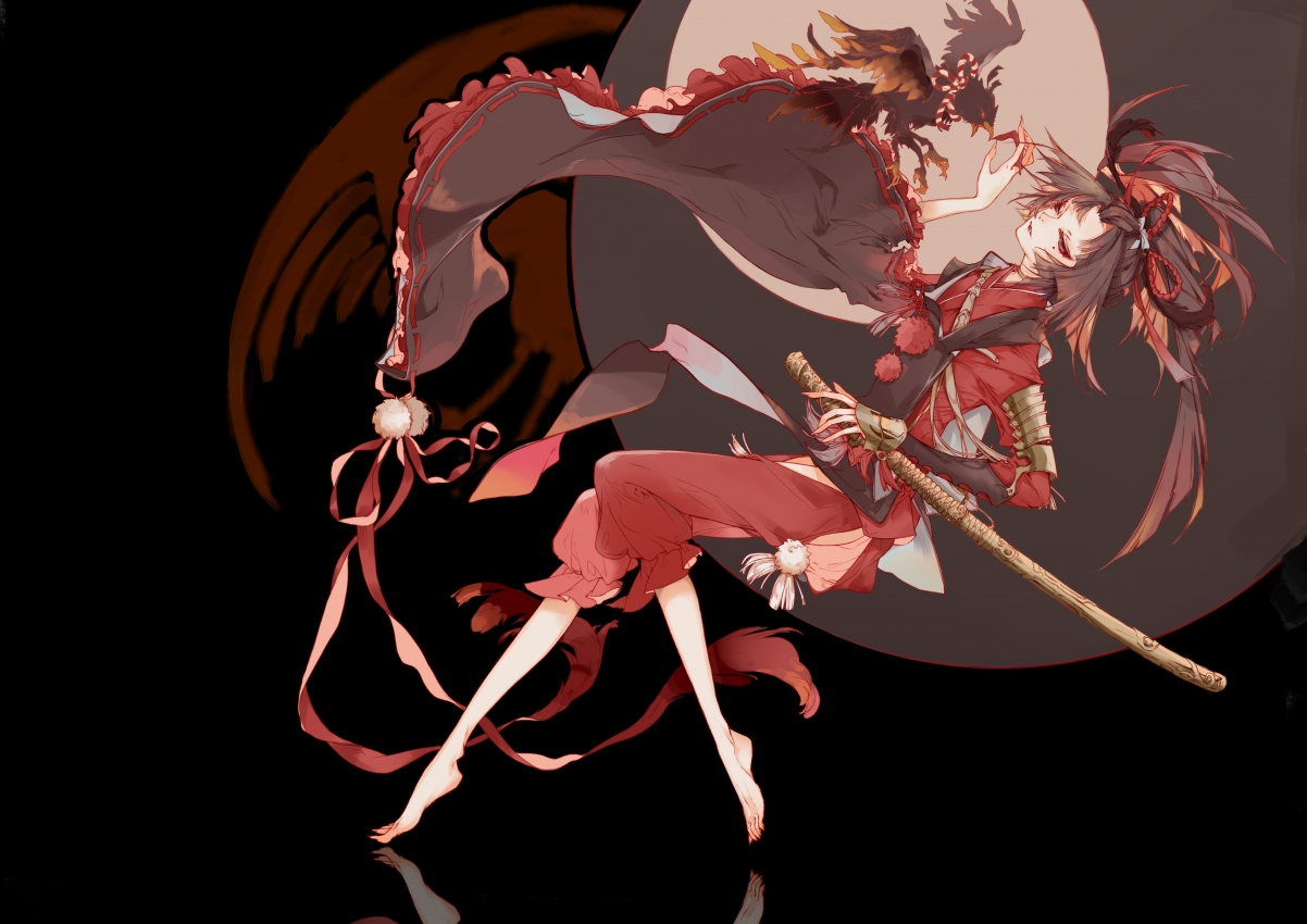 阴阳师女子武士刀风采，超高清4K动漫壁纸，绝美4678x3307尺寸，一键下载！