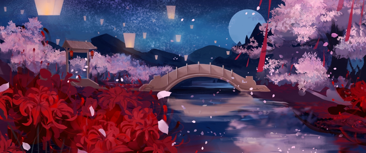 奈何桥动漫壁纸，高清4K，3440x1440分辨率，一键下载