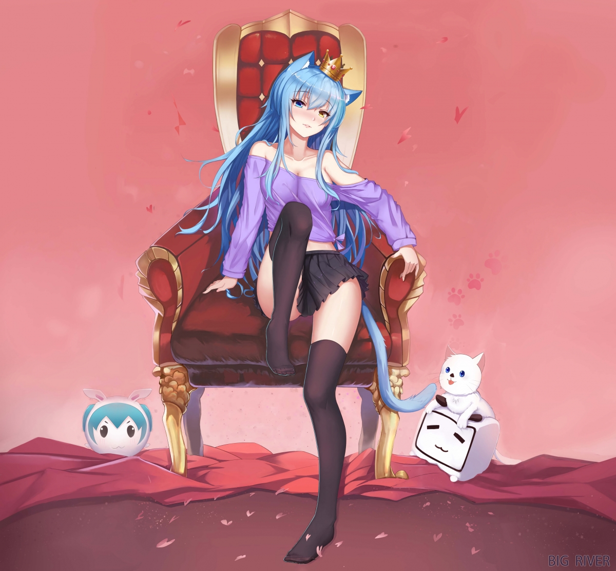 Bilibili猫耳22娘4K超清壁纸，动漫美图高清下载，4000x3702分辨率