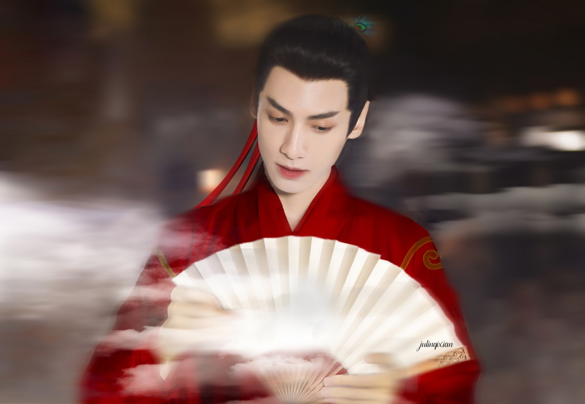 月上重火罗云熙惊艳红衣古装，超高清4K影视壁纸，4000x2765分辨率，一键下载